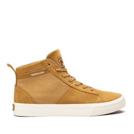 Supra Stacks Mid Mens High Tops Shoes Yellow UK 81ULT